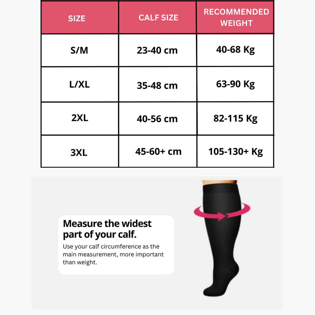Calcetines de compresión Vitalis™ (sin dedos) (15-20 mmHg)