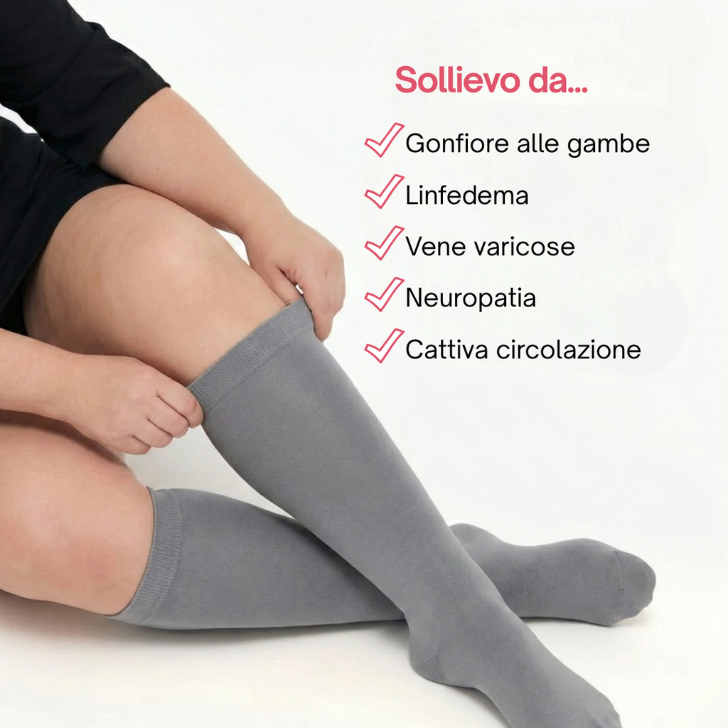 Meias de compressão Vitalis™ (Clássicas) (15-20 mmHg)