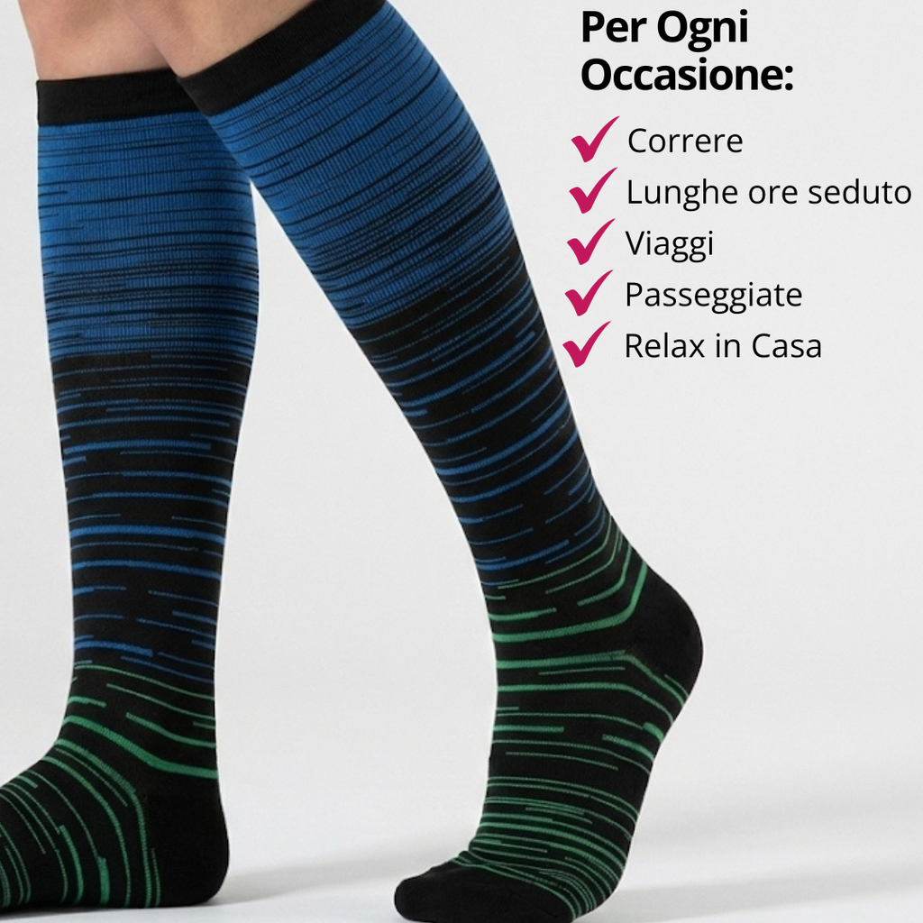 Vitalis™ Compression socks (stripes) (15-20 mmHg)