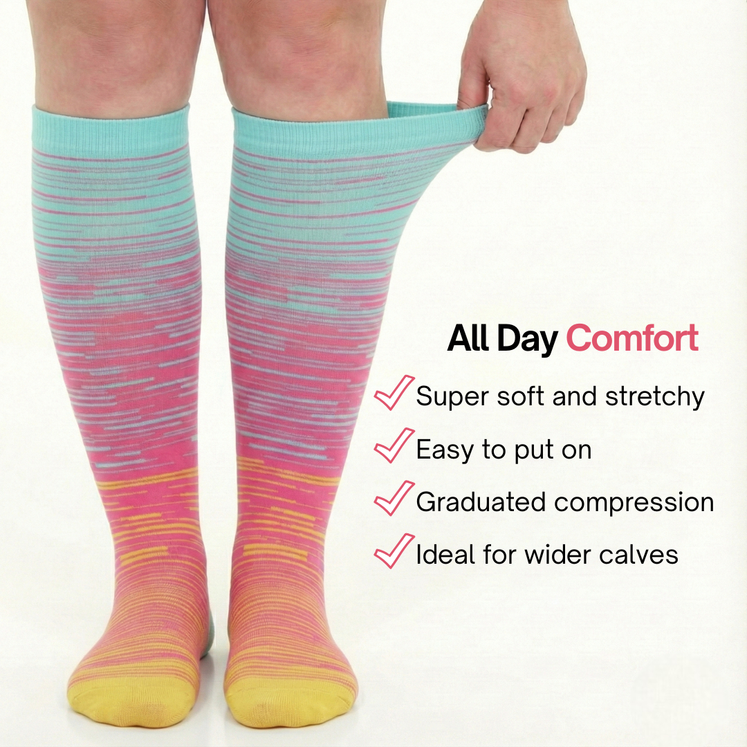 Vitalis™ Compression socks (stripes) (15-20 mmHg)