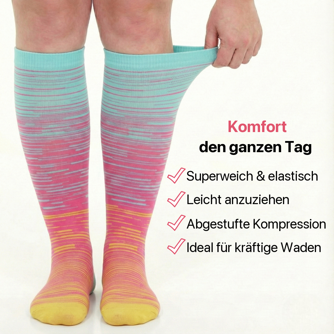 Vitalis™ Kompressionsstrümpfe (gestreift) (15-20 mmHg)
