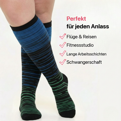 Vitalis™ Kompressionsstrümpfe (gestreift) (15-20 mmHg)