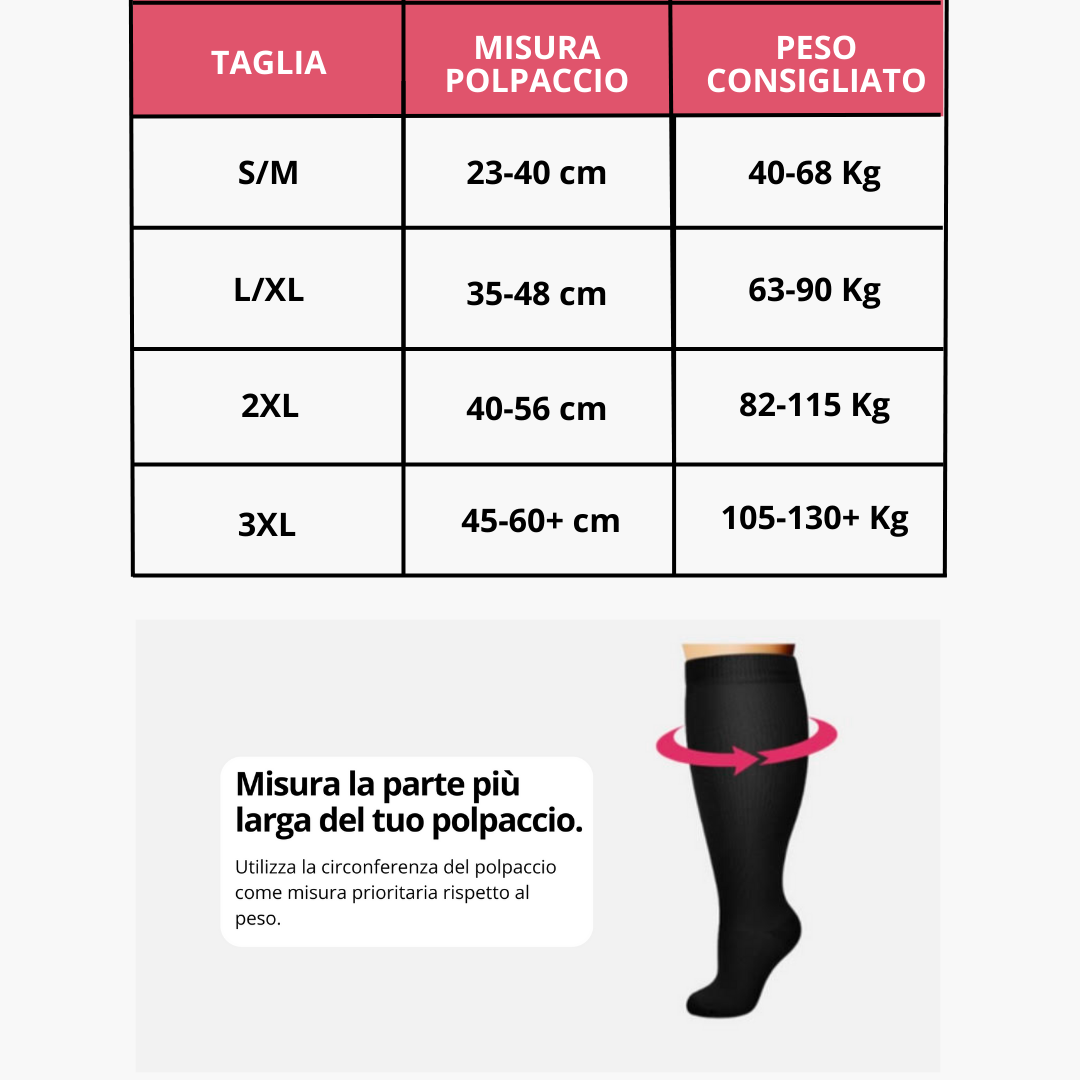 Vitalis™ Calze a compressione Bamboo (15-20 mmHg)