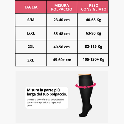 Vitalis™ Calze a compressione Bamboo (15-20 mmHg)